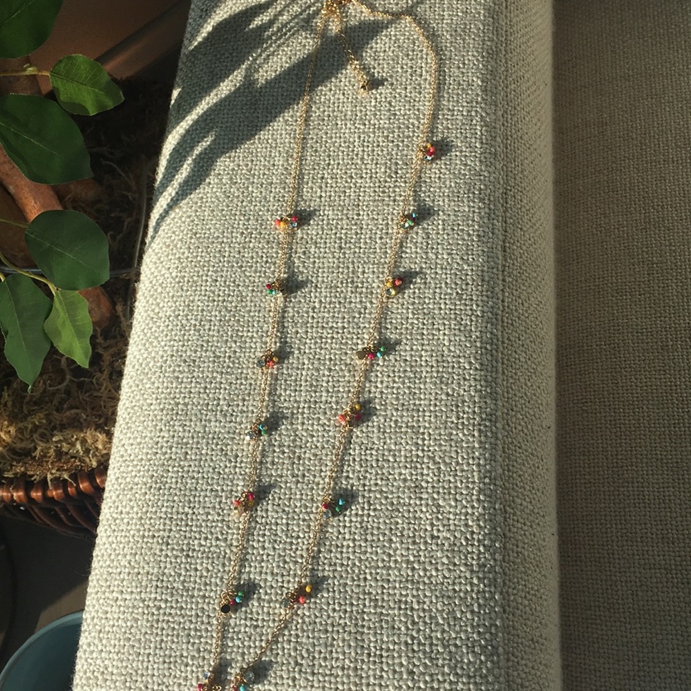 Multi small stone necklace